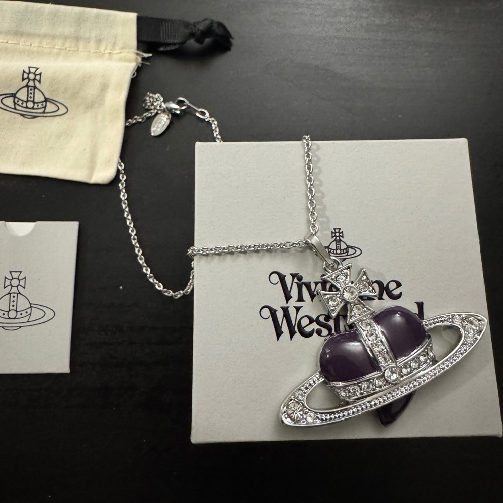 Vivienne Westwood Heart Orb Pendant Necklace